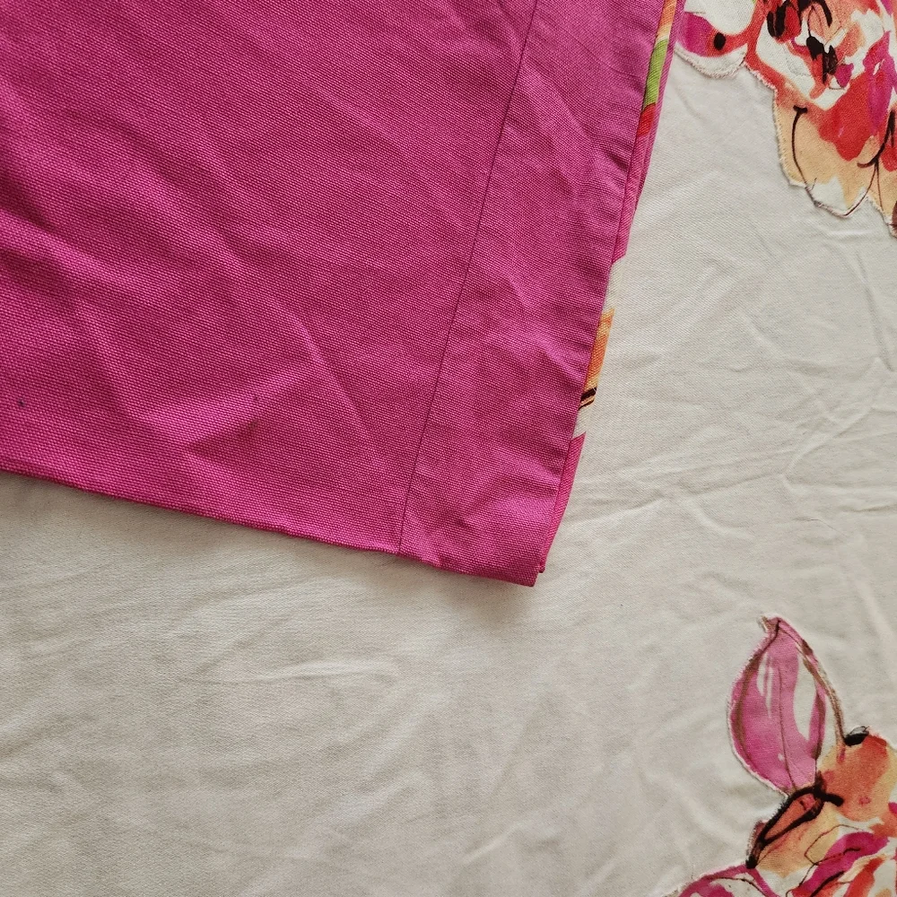 Floral Twin Duvet Cover And Sham Pink Applique Home Bedding Bedroom 62 x 86